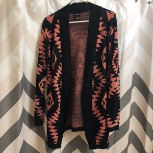 Aztec print cardigan
